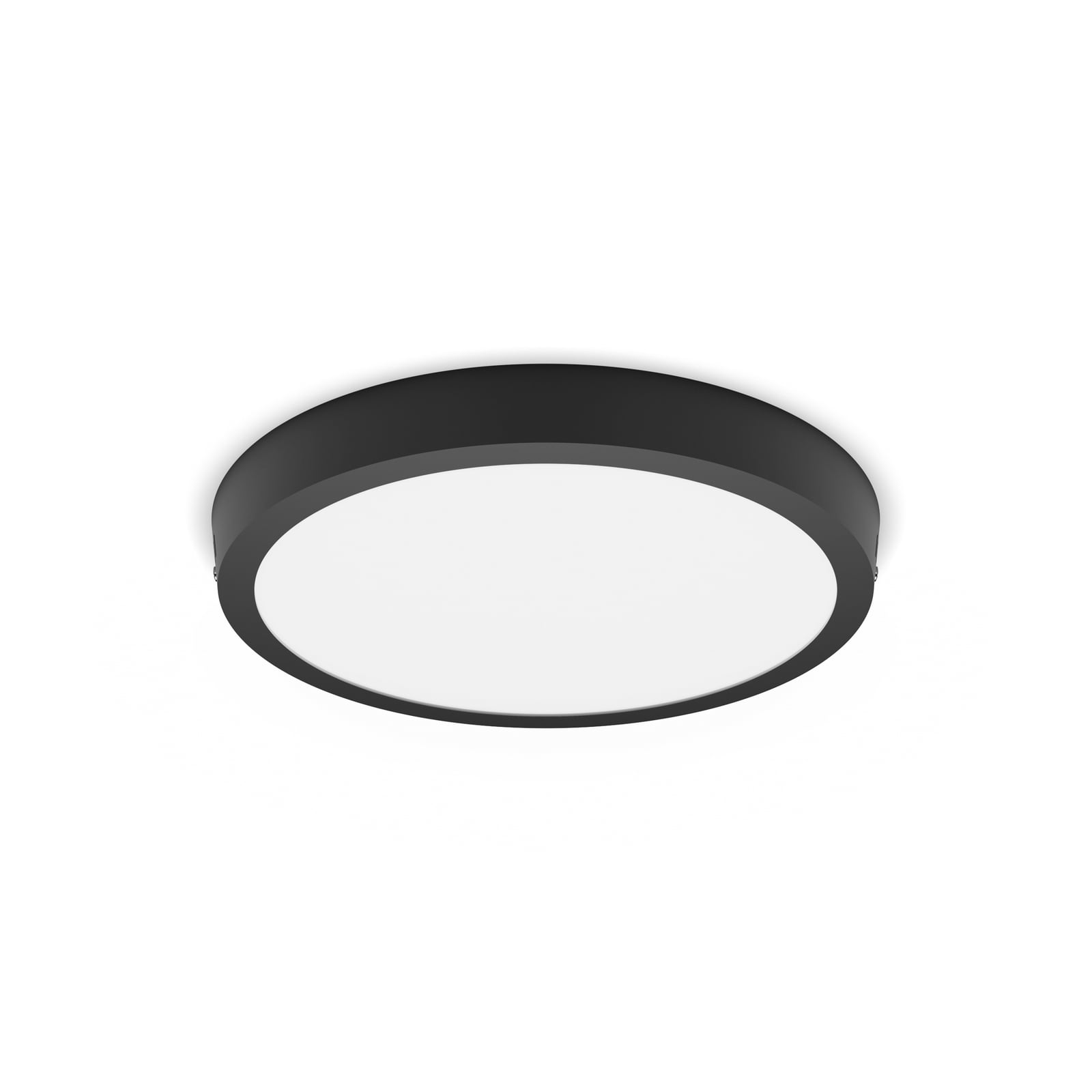 LED taklampe Slim Surface svart Ø28,6 cm 20W varmhvit fra Philips forfra