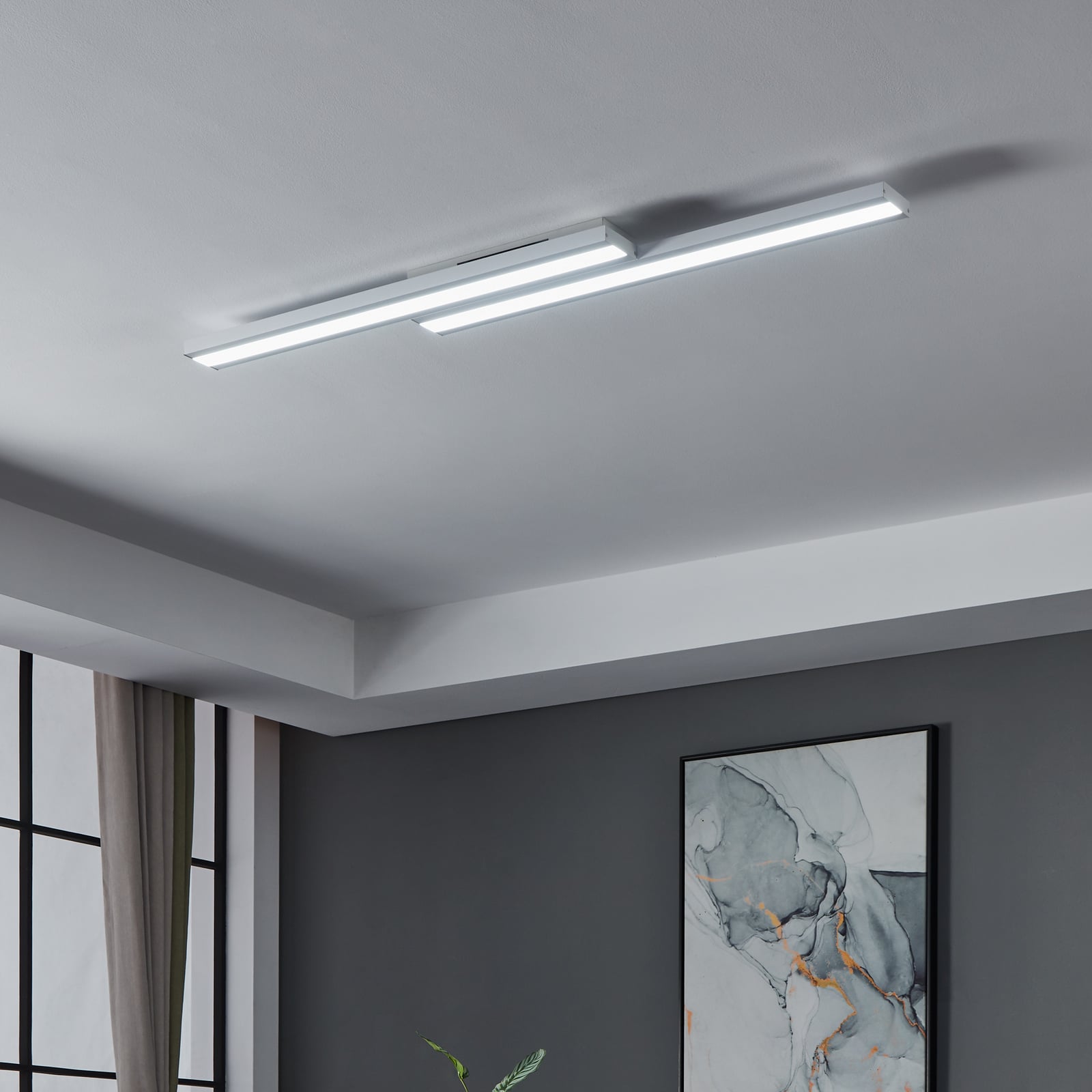 LED taklampe smart dimbar hvit 116x16 cm RGB CCT - EGLO connect bakside