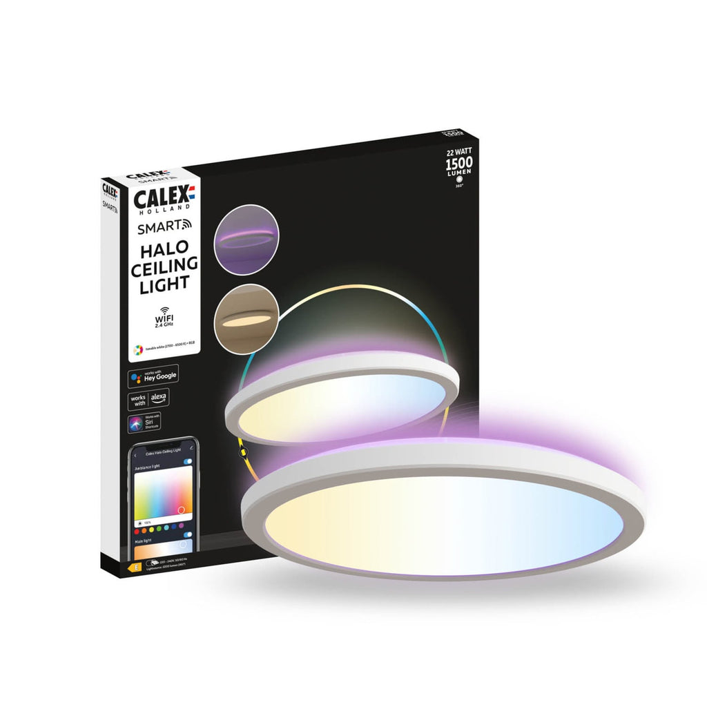 Smart Halo taklampe Calex appstyring skjermbilde