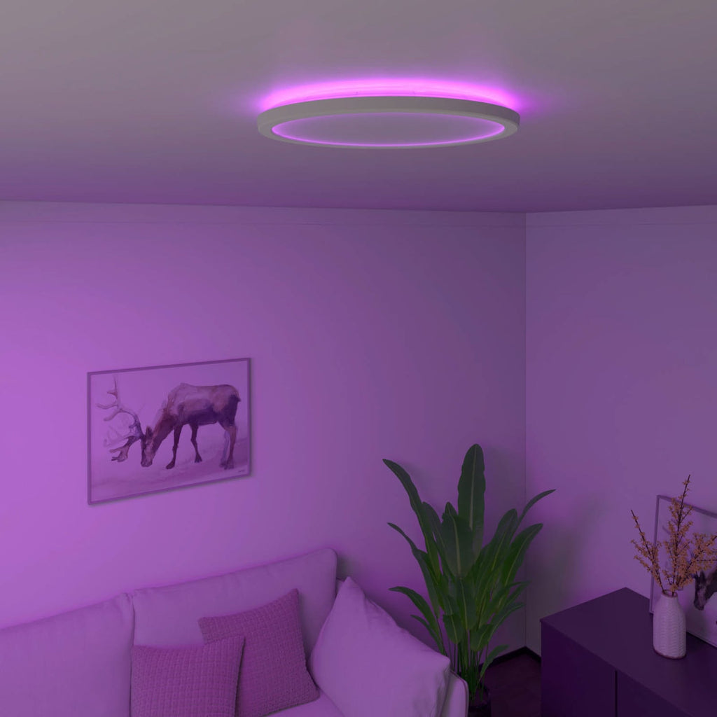 LED taklampe Smart Halo CCT+RGB dimbar bakside