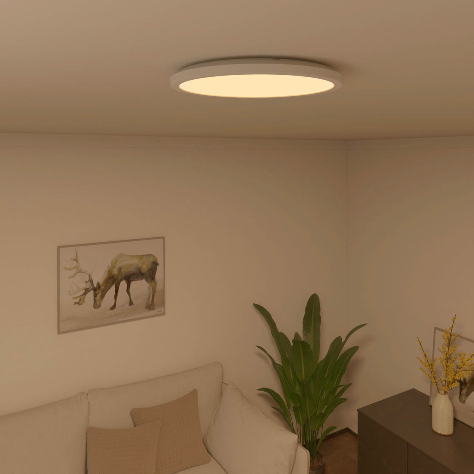 Detalj av LED taklampe Smart Halo CCT+RGB dimbar