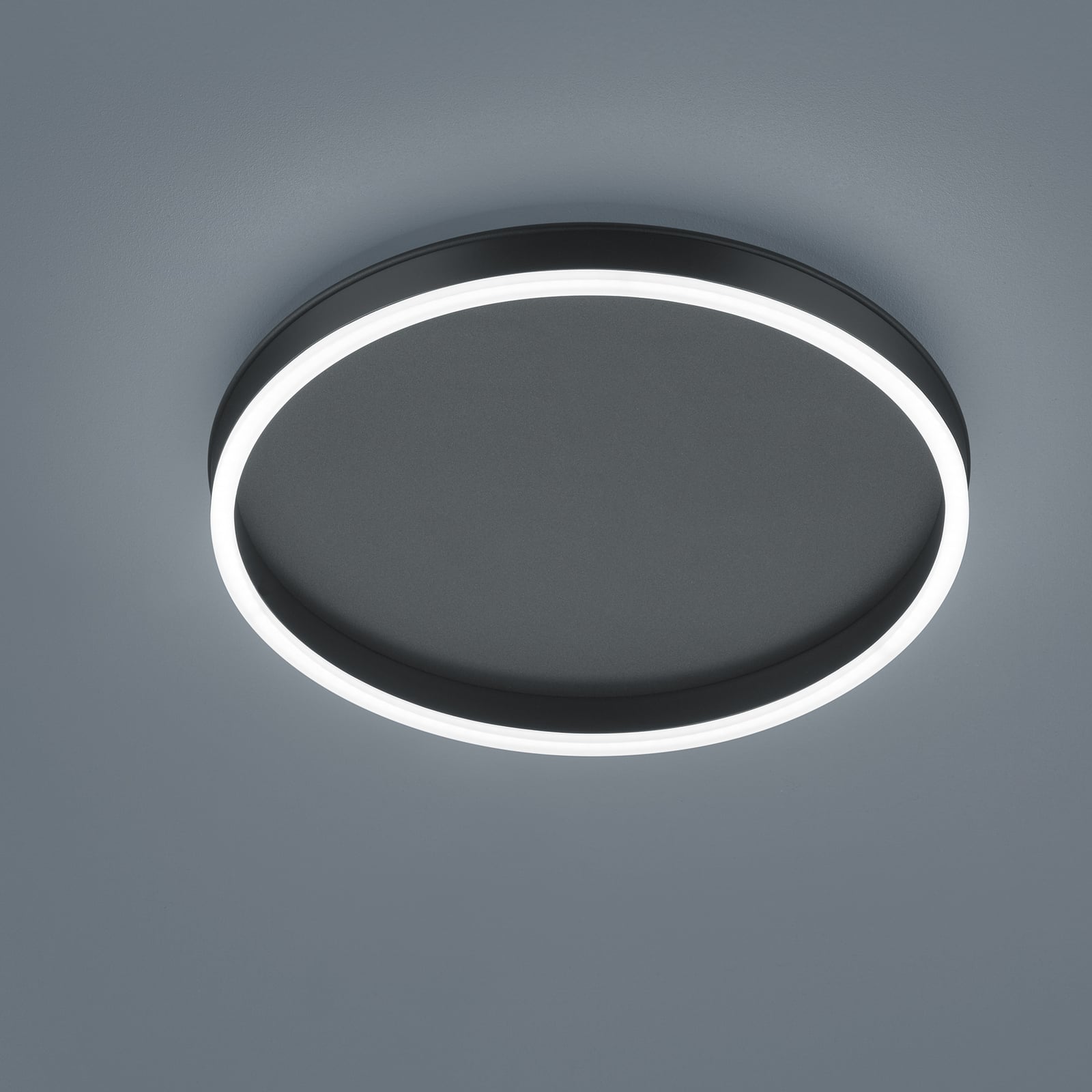 LED taklampe Sona svart matt Ø40 cm dimbar 24W fra forfra