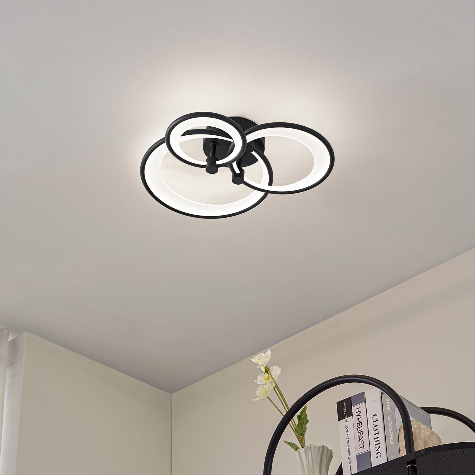 LED taklampe Sorma 3-lys dimbar CCT svart 23W bakside
