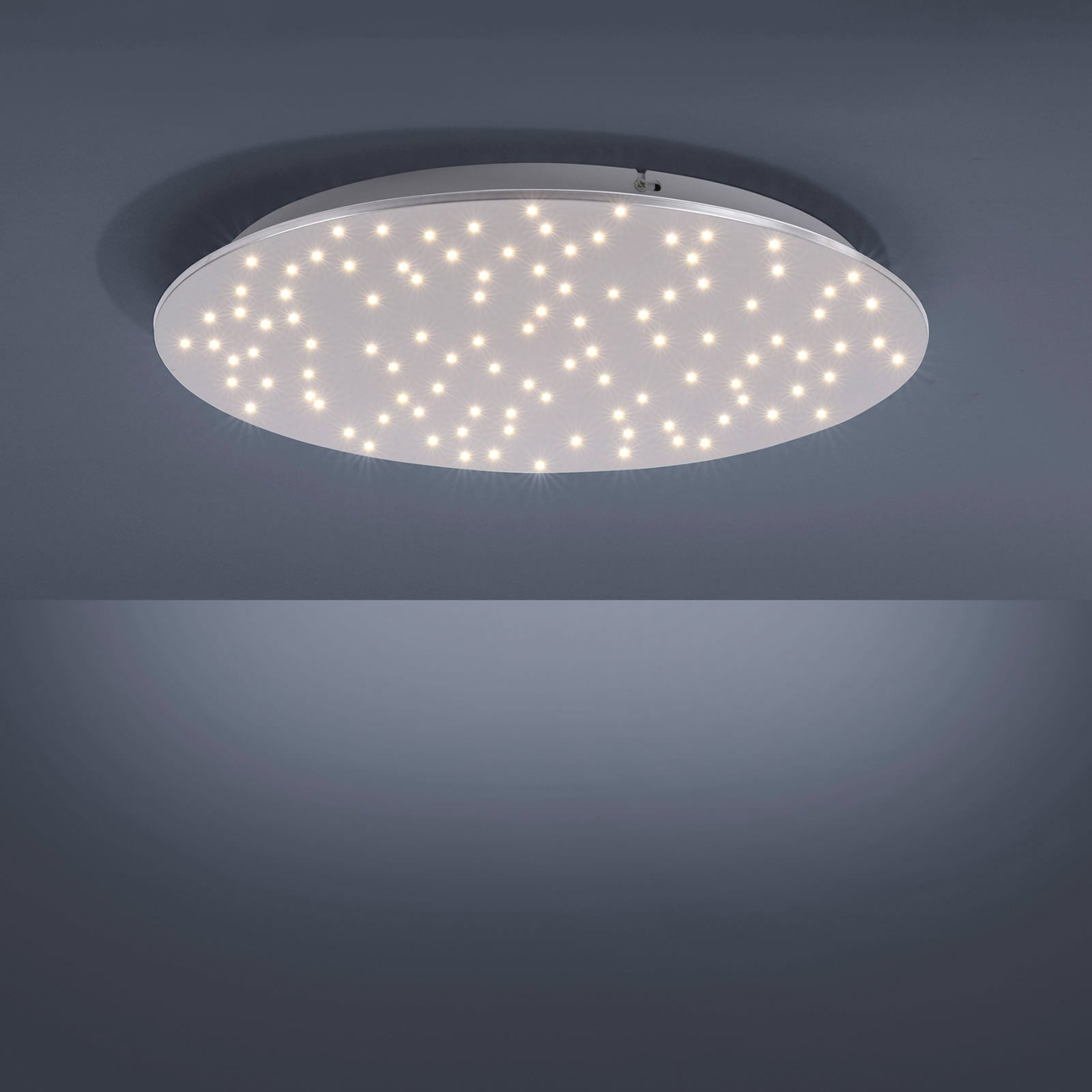 LED taklampe Sparkle CCT dimbar stål Ø48 cm med fjernkontroll