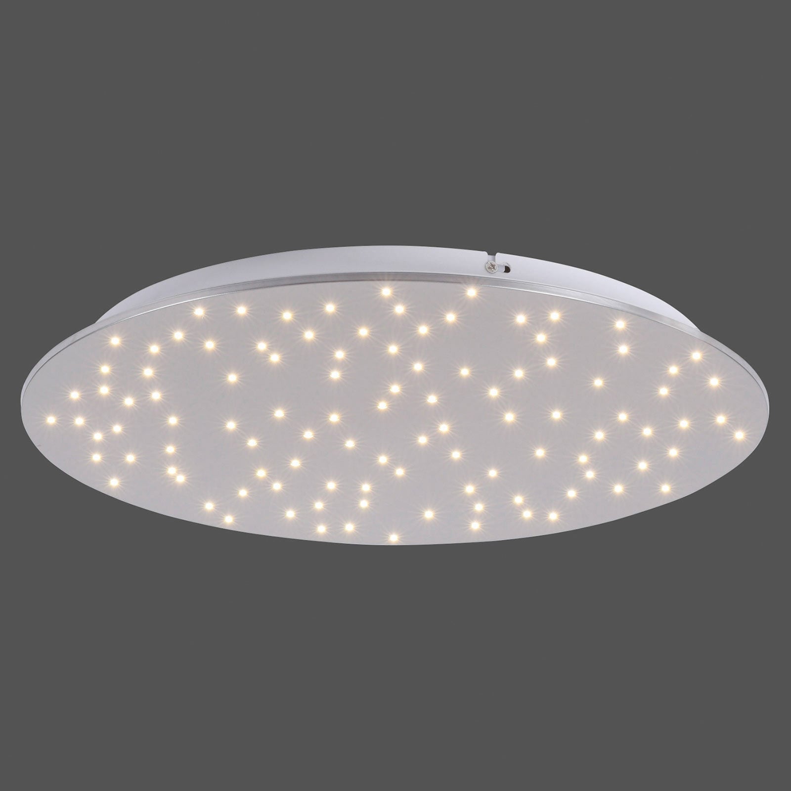 Sidebilde av LED taklampe Sparkle CCT dimbar stål Ø48 cm