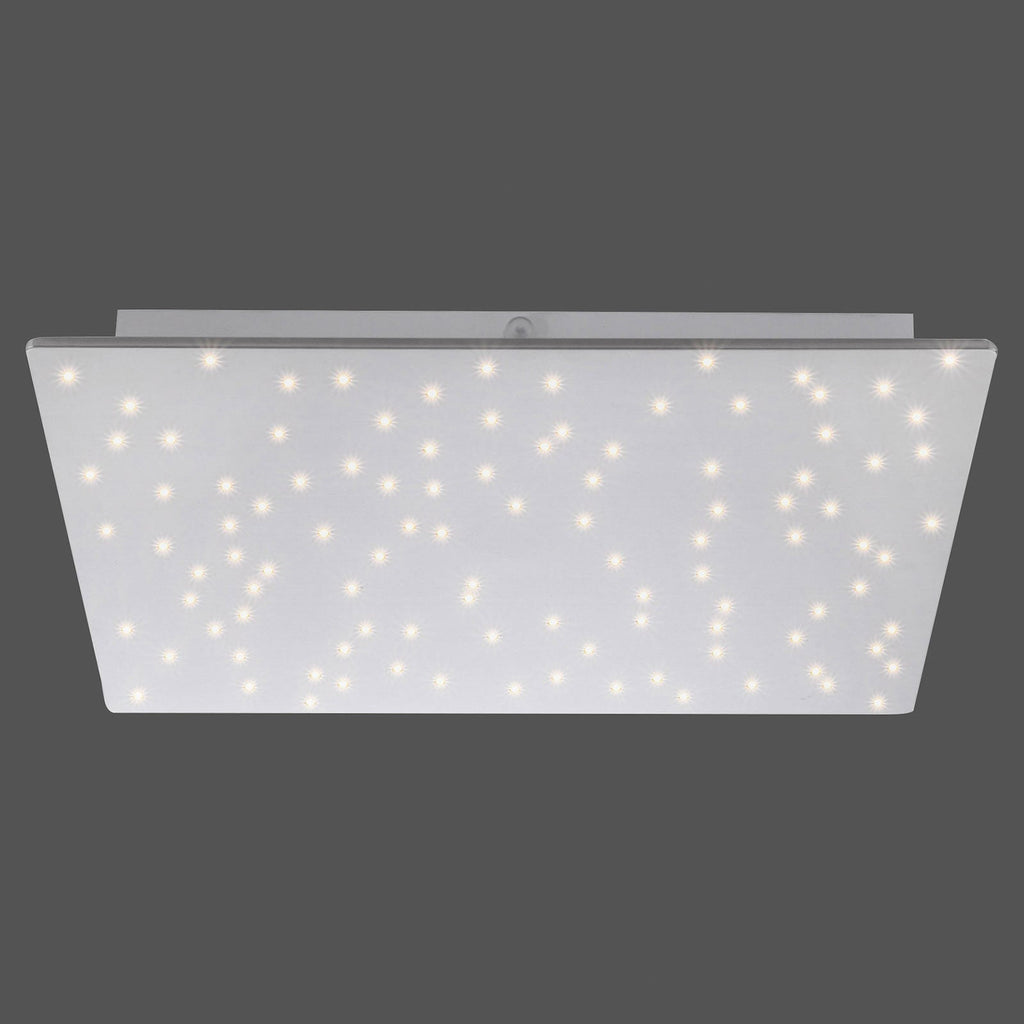 LED taklampe Sparkle CCT dimbar stål 45x45 cm detalj av stjerneeffekt