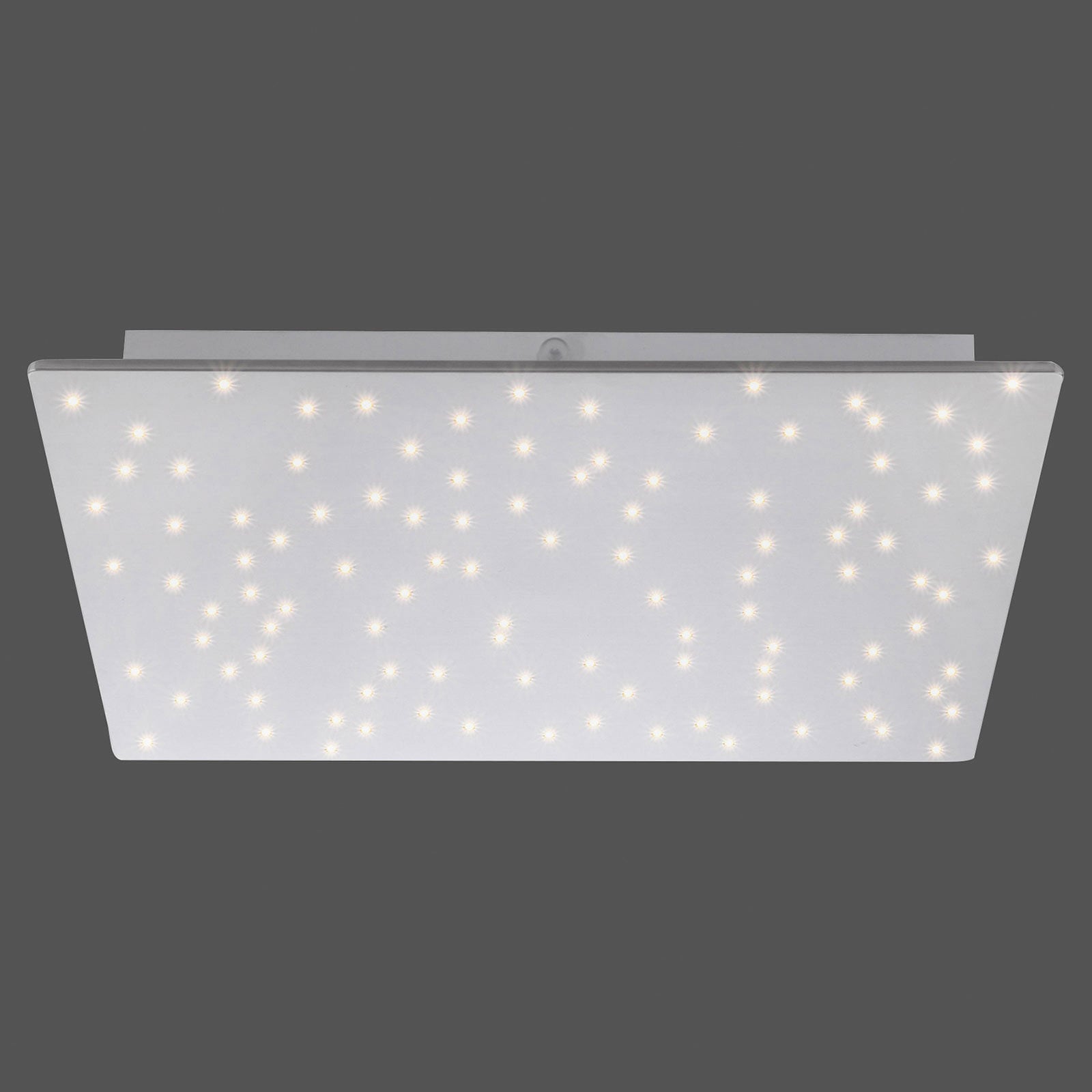 LED taklampe Sparkle CCT dimbar stål 45x45 cm detalj av stjerneeffekt