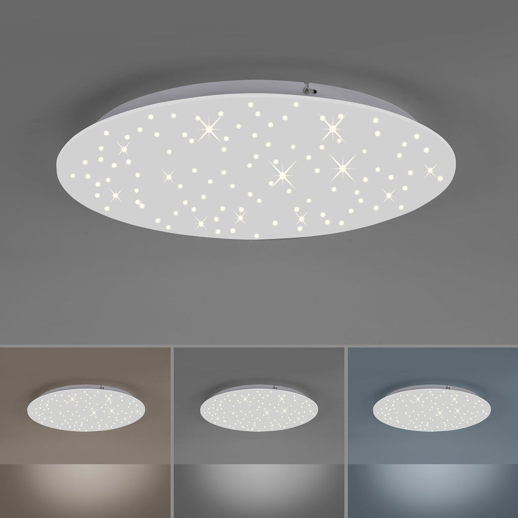 Montert LED taklampe Sparkle dimbar CCT fjernkontroll hvit Ø48 cm i tak