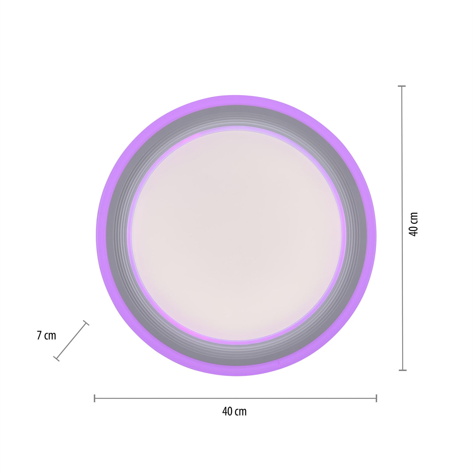 LED taklampe Spheric CCT RGB dimbar Ø40 cm hvit med fjernkontroll