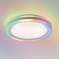 LED taklampe Spheric CCT RGB dimbar Ø40 cm hvit forfra