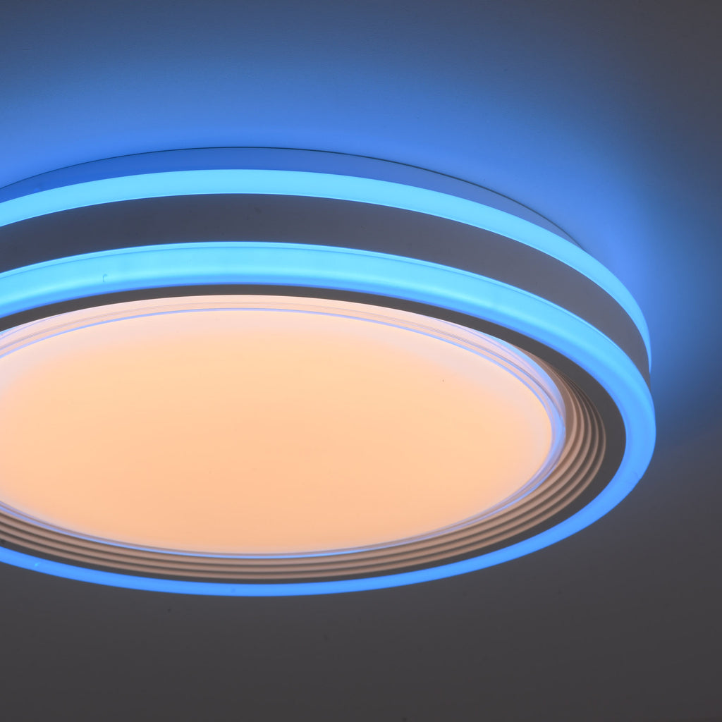LED taklampe Spheric CCT RGB dimbar Ø40 cm hvit montert i tak