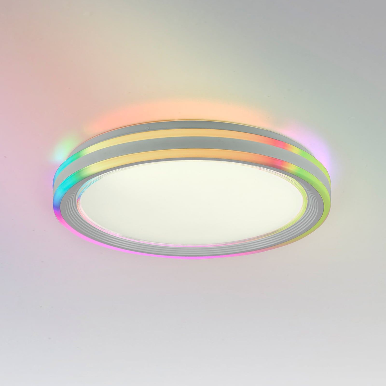 LED taklampe Spheric CCT RGB dimbar Ø48 cm fjernkontroll - JUST LIGHT forfra