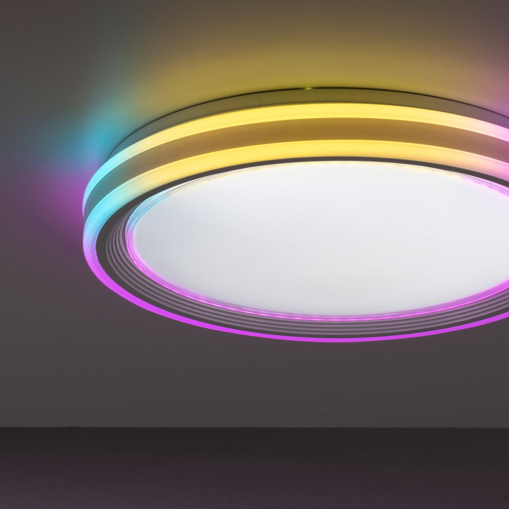 LED taklampe Spheric CCT RGB dimbar Ø48 cm fjernkontroll - JUST LIGHT montert i rom