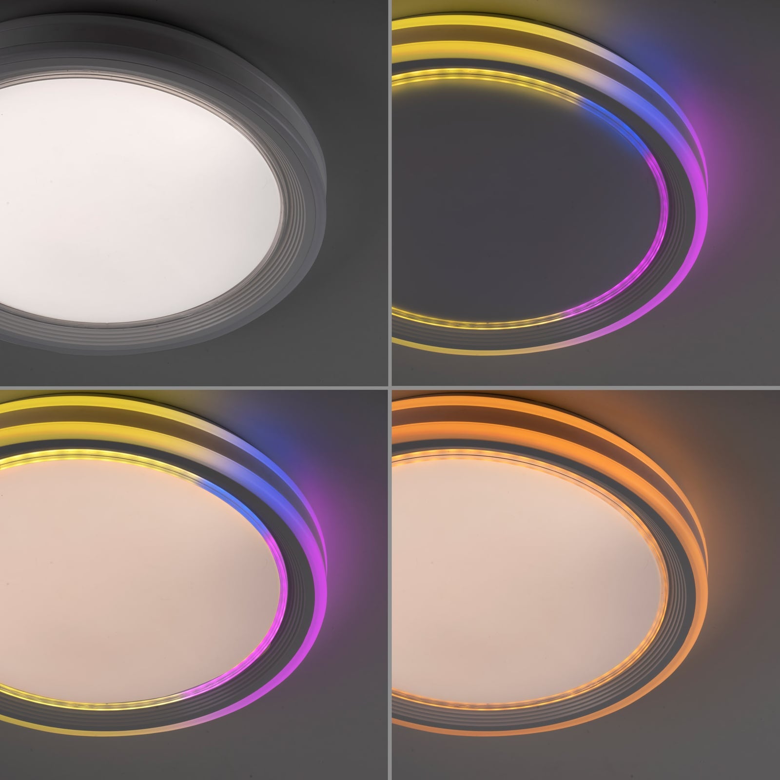 LED taklampe Spheric CCT RGB dimbar Ø48 cm fjernkontroll - JUST LIGHT nærbilde av lampe