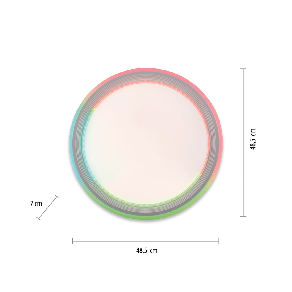 LED taklampe Spheric CCT RGB dimbar Ø48 cm fjernkontroll - JUST LIGHT lysmodus dagslys