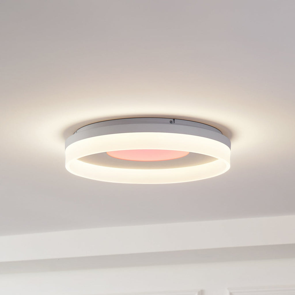 LED taklampe Squillo dimbar RGBW CCT Tuya Ø50 cm hvit forfra