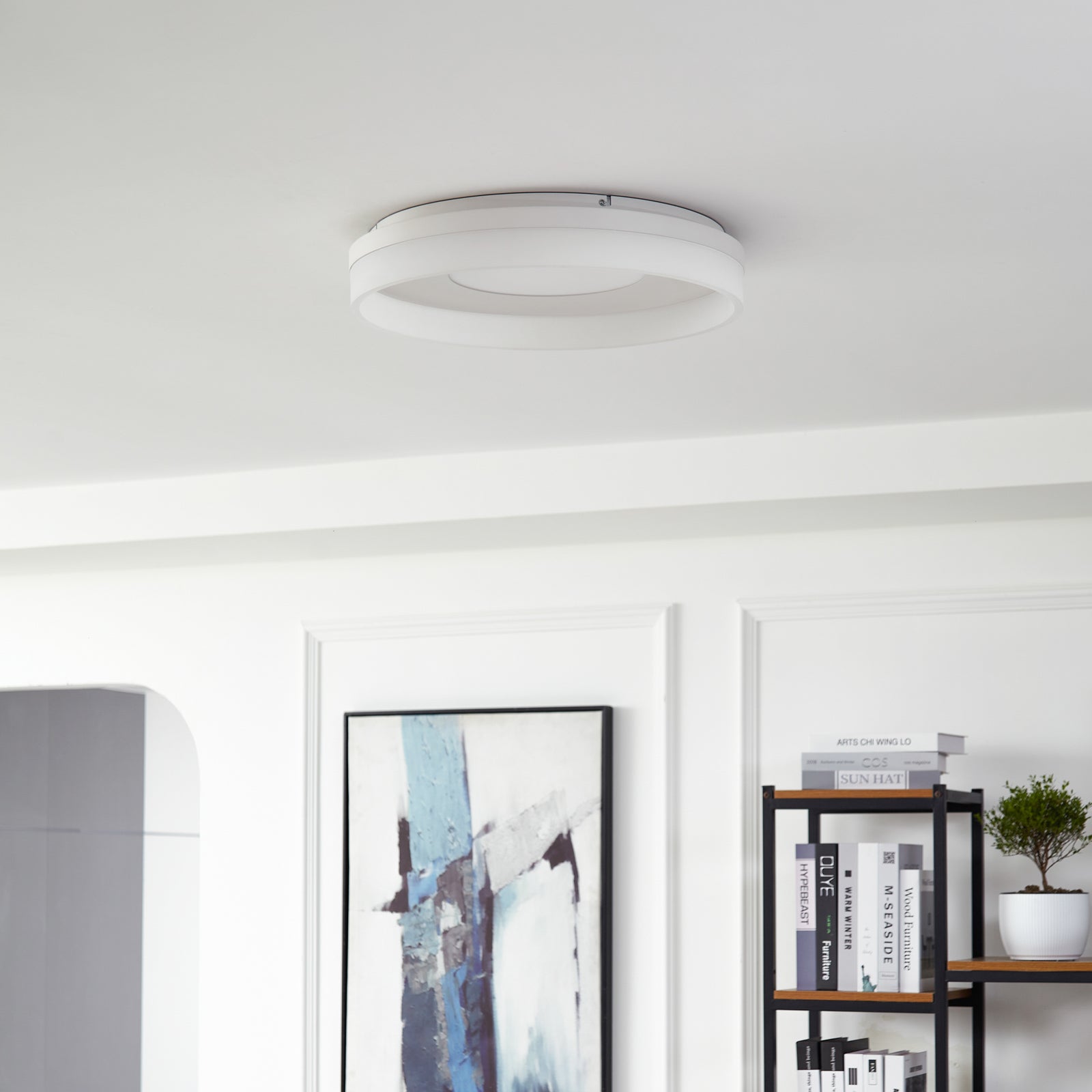 LED taklampe Squillo dimbar RGBW CCT Tuya Ø50 cm hvit bakside
