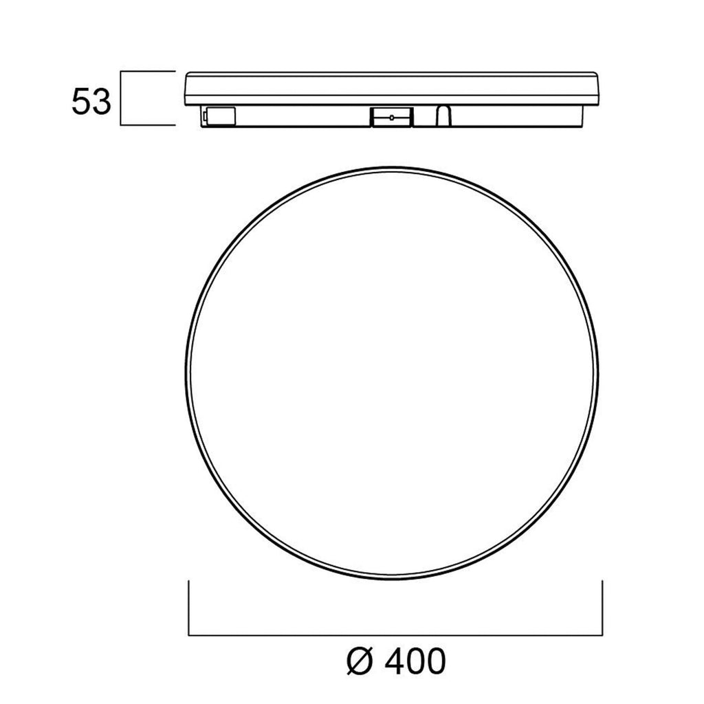 LED taklampe Start Surface Slim Ø40 cm dimbar IP54 - Sylvania montert i tak