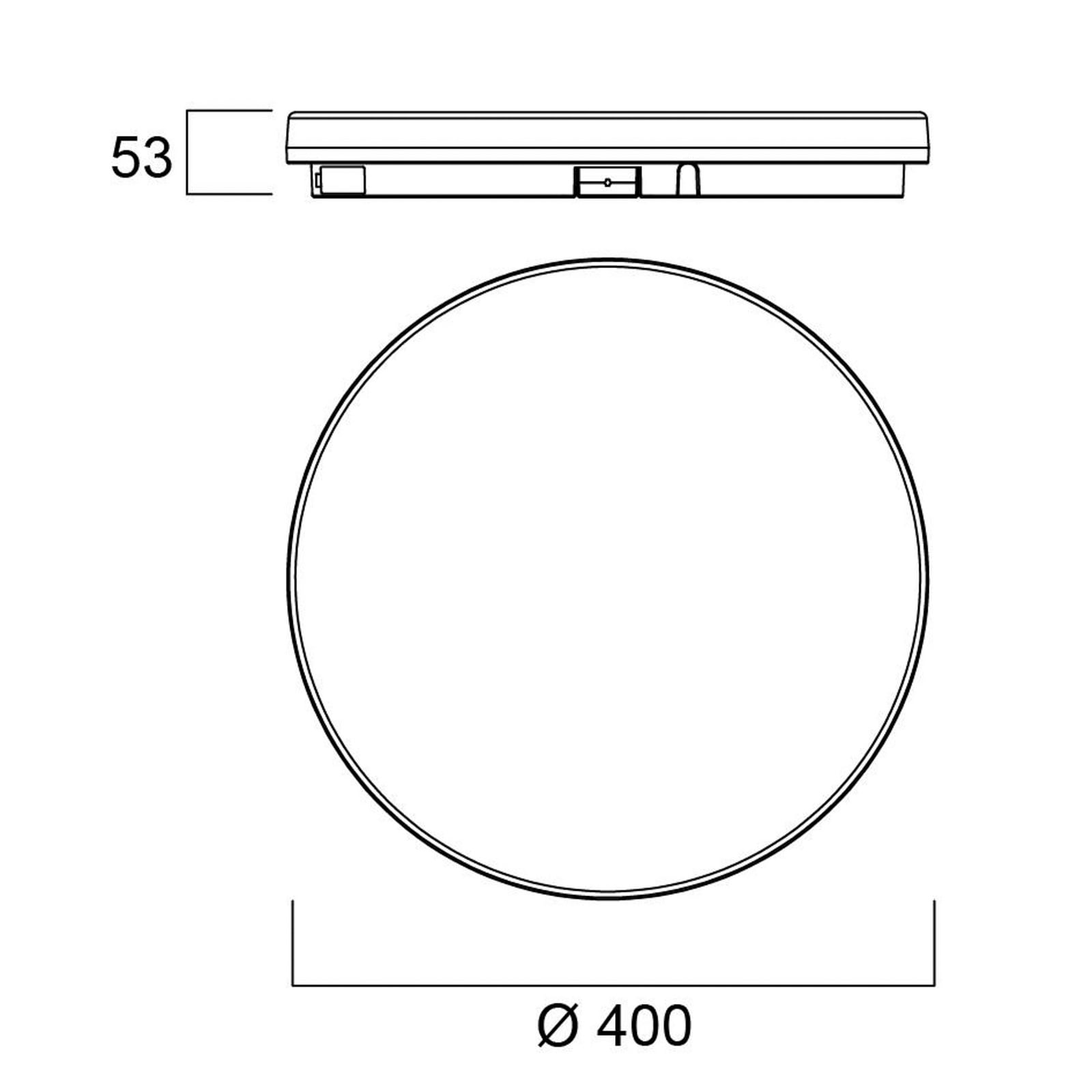 LED taklampe Start Surface Slim Ø40 cm dimbar IP54 - Sylvania montert i tak