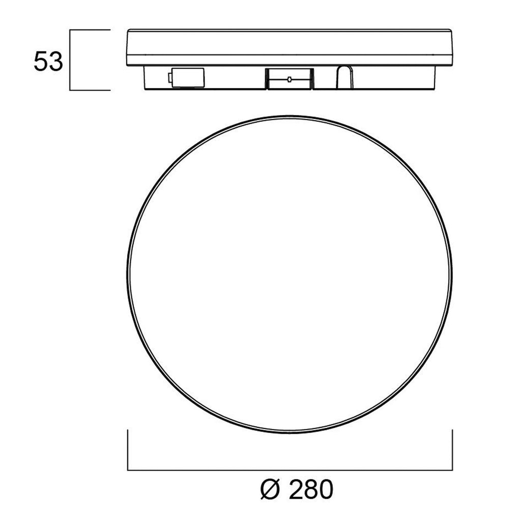 LED taklampe Start Surface Slim dimbar hvit Ø28 cm IP54 nærbilde