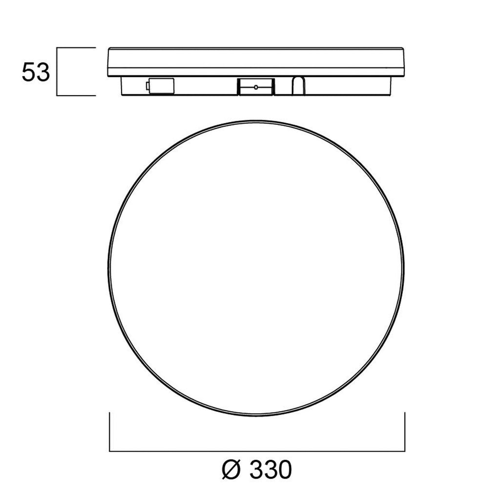 LED taklampe Start Surface Slim dimbar hvit Ø33 cm montert i tak