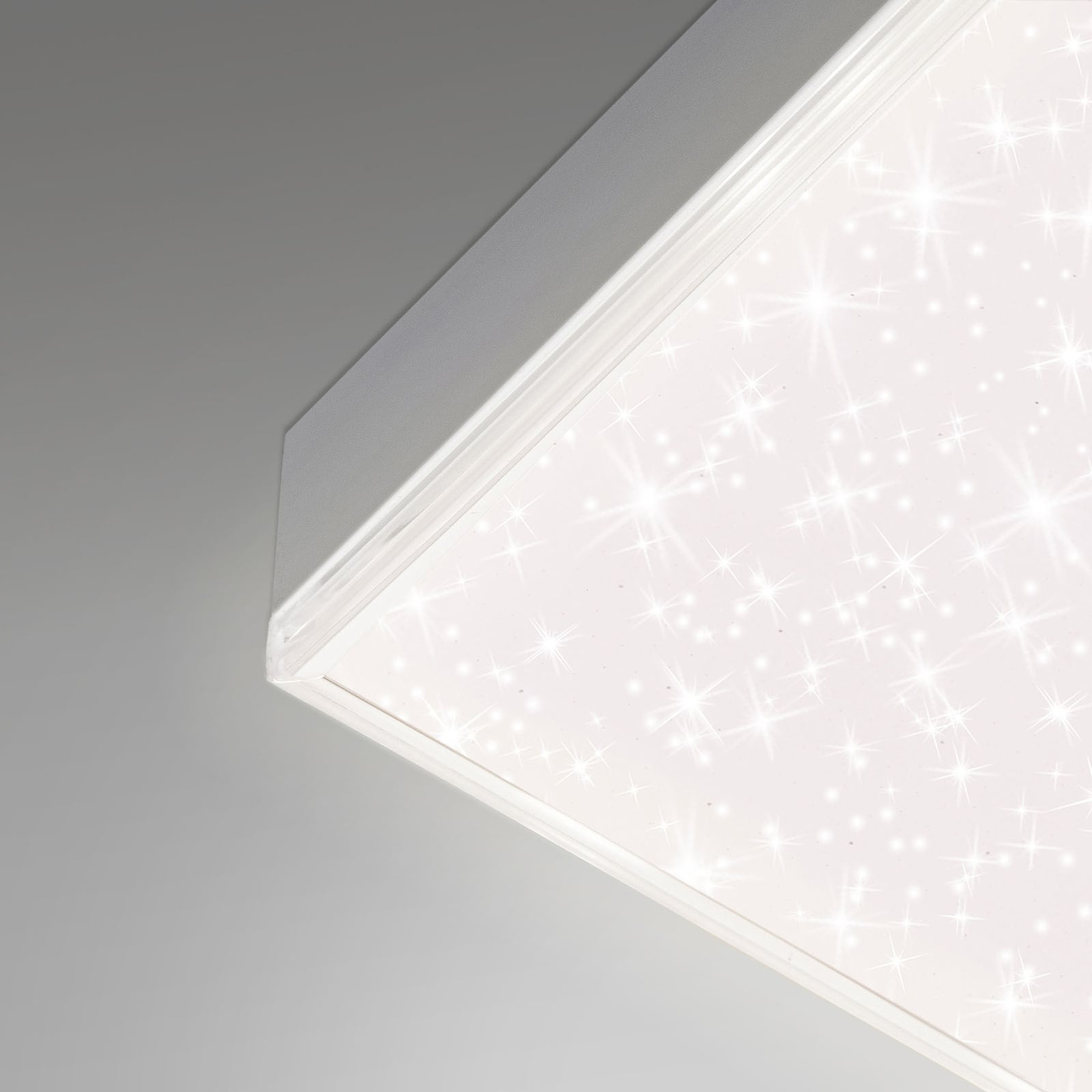 LED taklampe stjernehimmel 45x45 cm 24W CCT fjernkontroll Briloner sideprofil