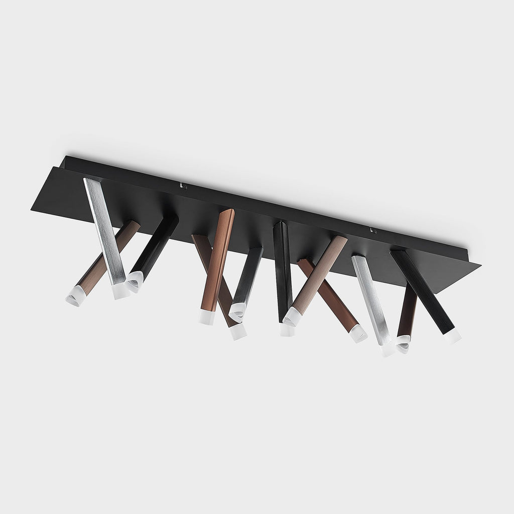 LED taklampe Stoika 100 cm fargerik aluminium dimbar nærbilde av LED-lys