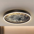 LED taklampe Stone Ø60 cm CCT svart metall akryl forfra