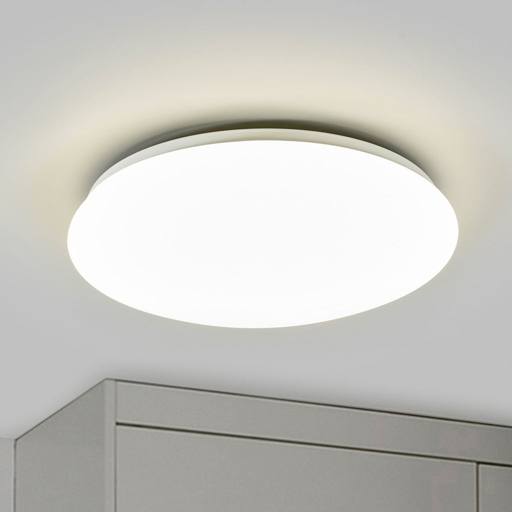 LED taklampe Suede rund Ø38 cm hvit 4000K Philips forfra