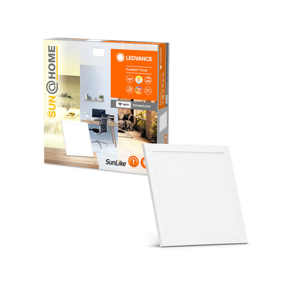 Montert LED-taklampe SUN@Home Planon Plus 30x30 cm WiFi CCT i rom