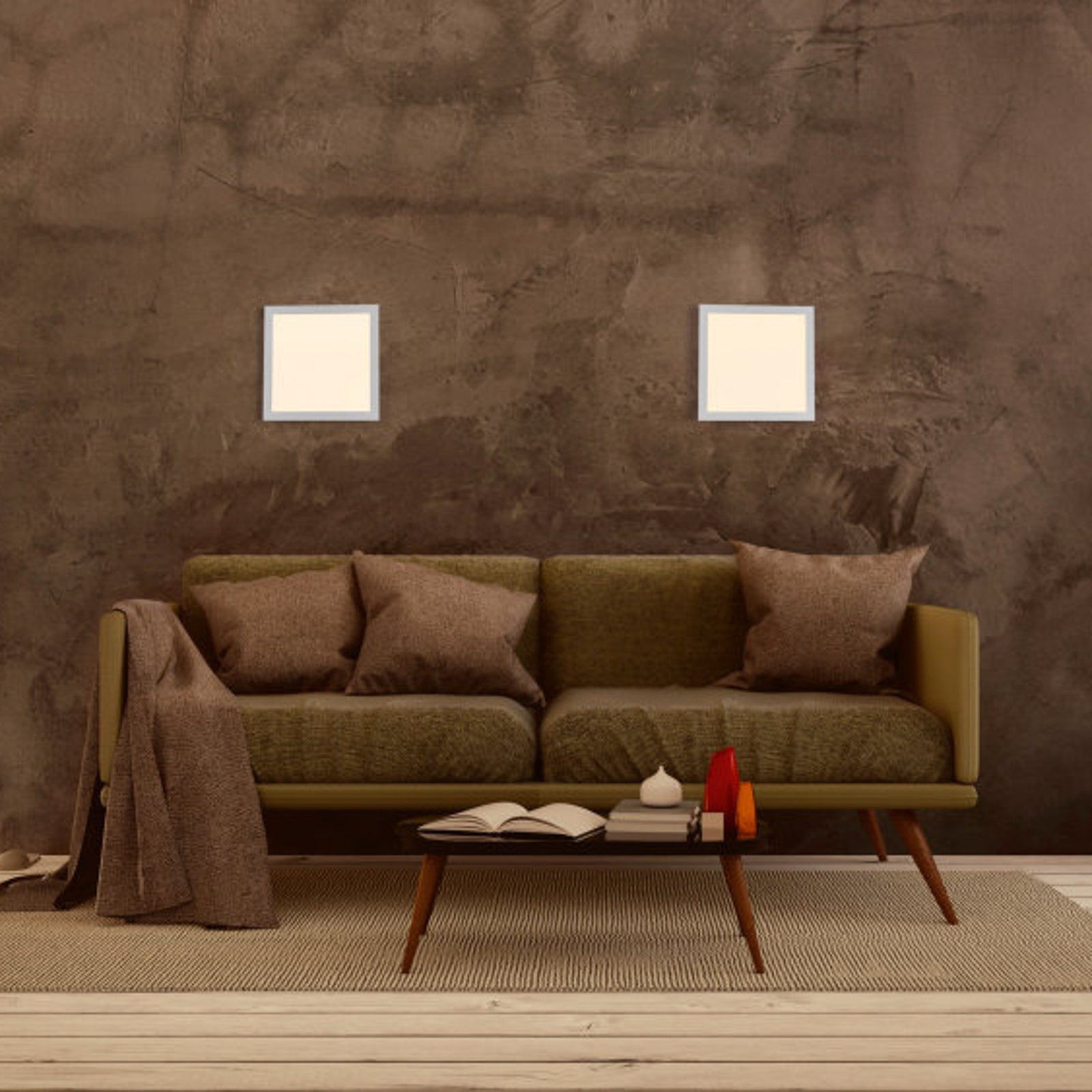 LED-taklampe SUN@Home Planon Plus 30x30 cm WiFi CCT smart hjemmeintegrasjon