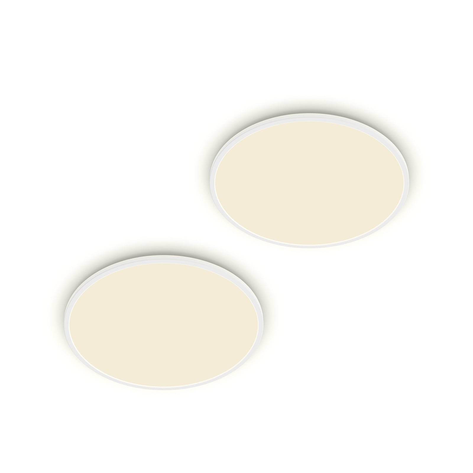 LED taklampe SuperSlim 2-pack dimbar IP44 Ø25 cm 4000K - Philips forfra
