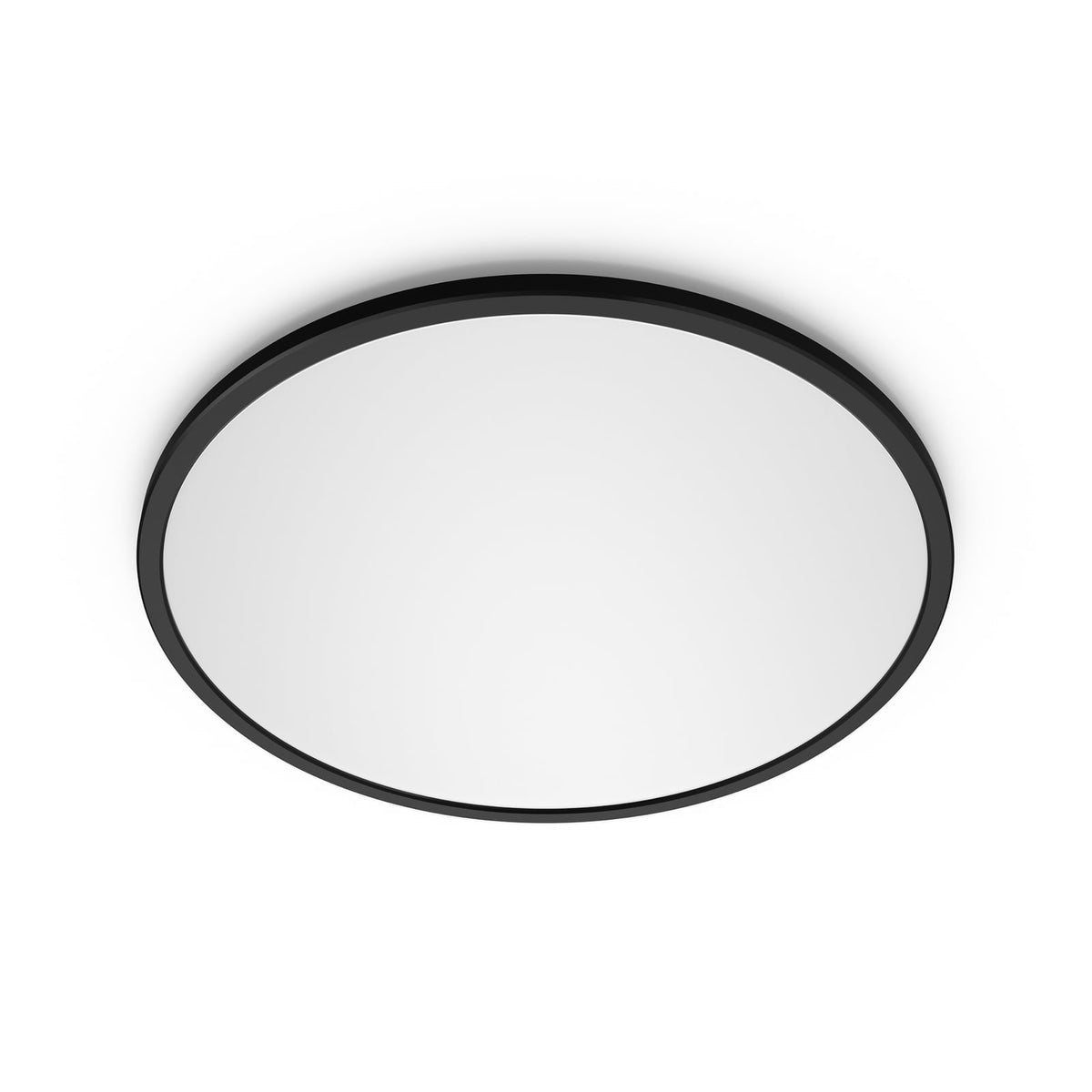 LED taklampe SuperSlim 2-pack svart Ø25 cm dimbar IP44 bakside