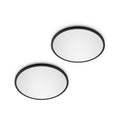 LED taklampe SuperSlim 2-pack svart dimbar Ø30 cm IP44 forfra