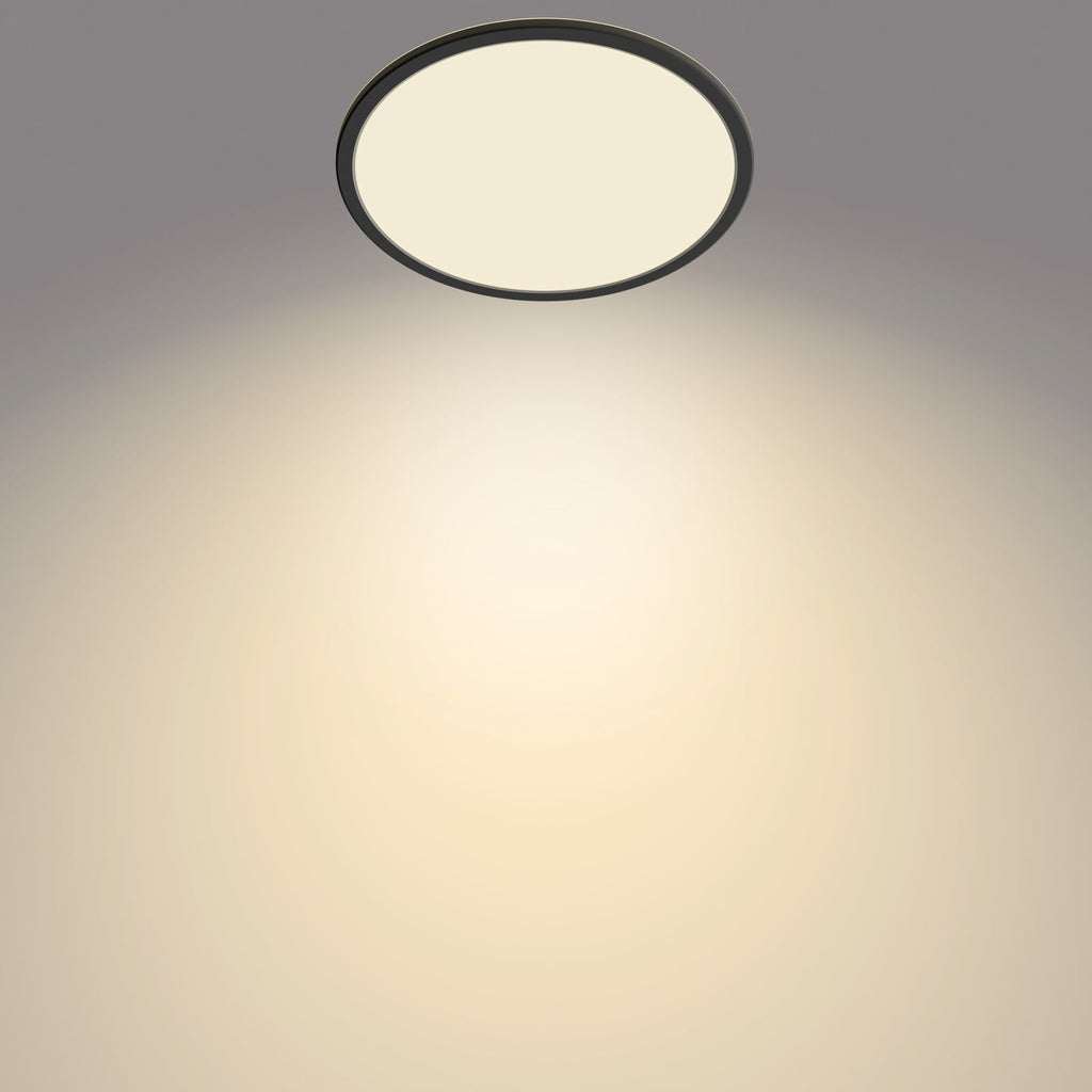 LED taklampe SuperSlim dimbar svart Ø29,5 cm IP44 Philips bakside