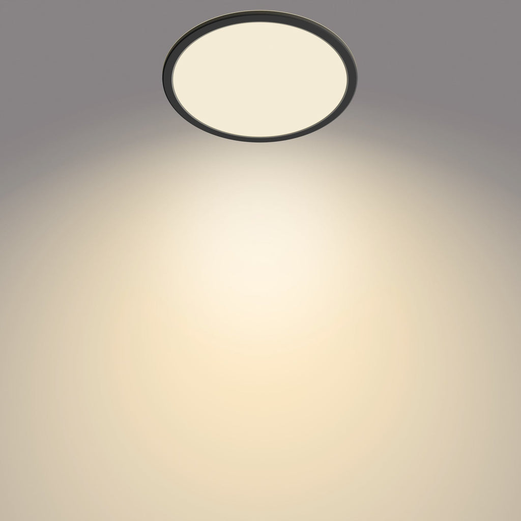 LED taklampe SuperSlim dimbar svart Ø24,5 cm IP44 15W - Philips nærbilde