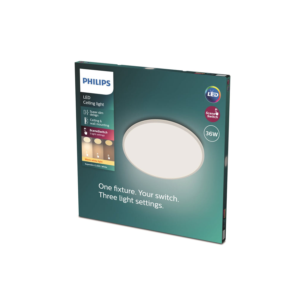 LED taklampe SuperSlim dimbar hvit Ø24,5 cm 4000K IP44 detalj