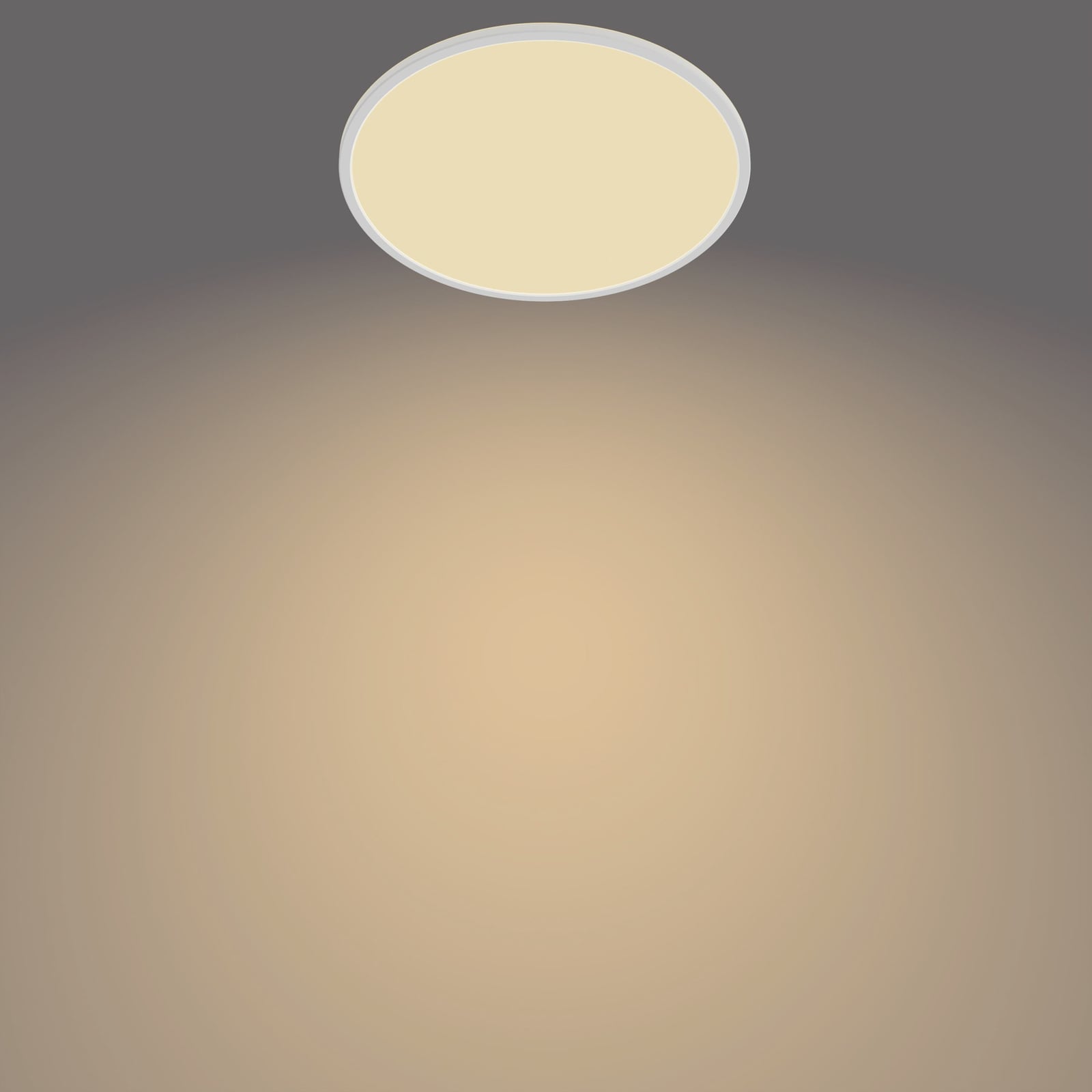 LED taklampe SuperSlim dimbar hvit Ø42 cm 2700K detalj av overflate