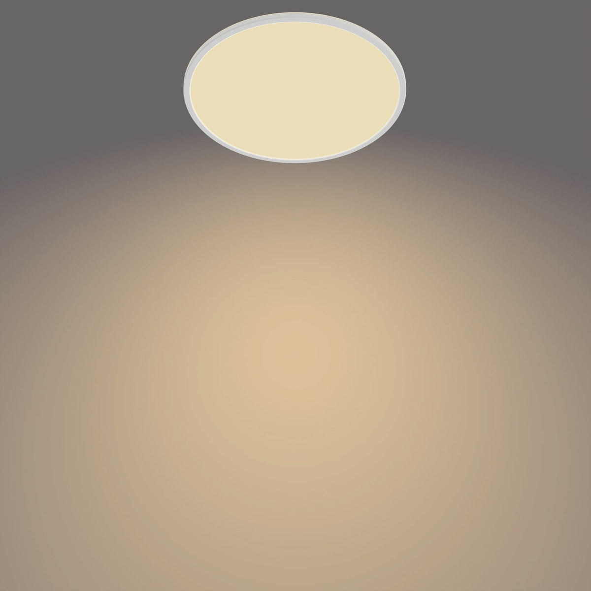 LED taklampe SuperSlim dimbar hvit Ø42 cm 2700K detalj av overflate