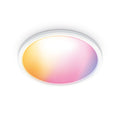 LED taklampe SuperSlim dimbar RGBW hvit Ø42 cm forfra