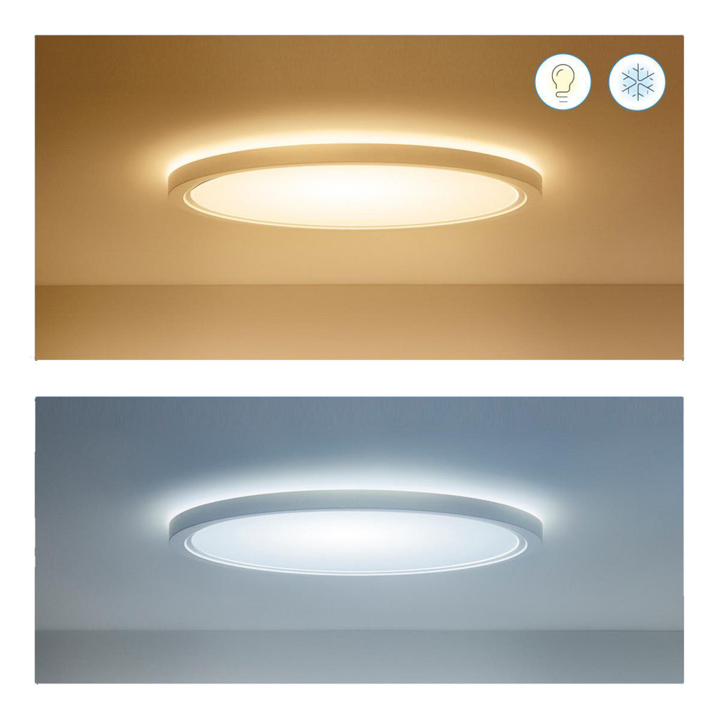 Montert LED taklampe SuperSlim dimbar RGBW hvit Ø42 cm i rom