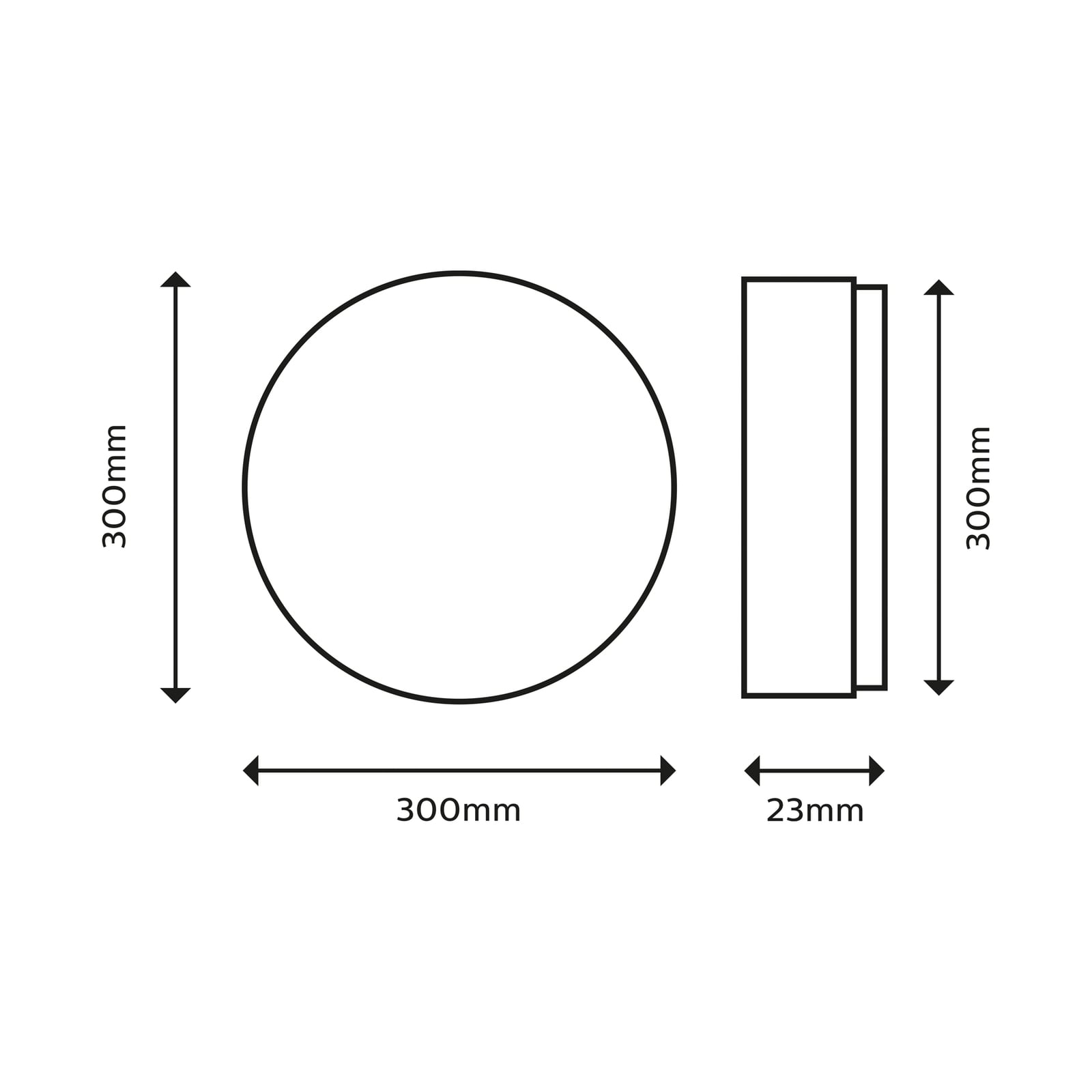 LED-taklampe SuperSlim dimbar hvit Ø29,5 cm IP44 18W Philips detalj