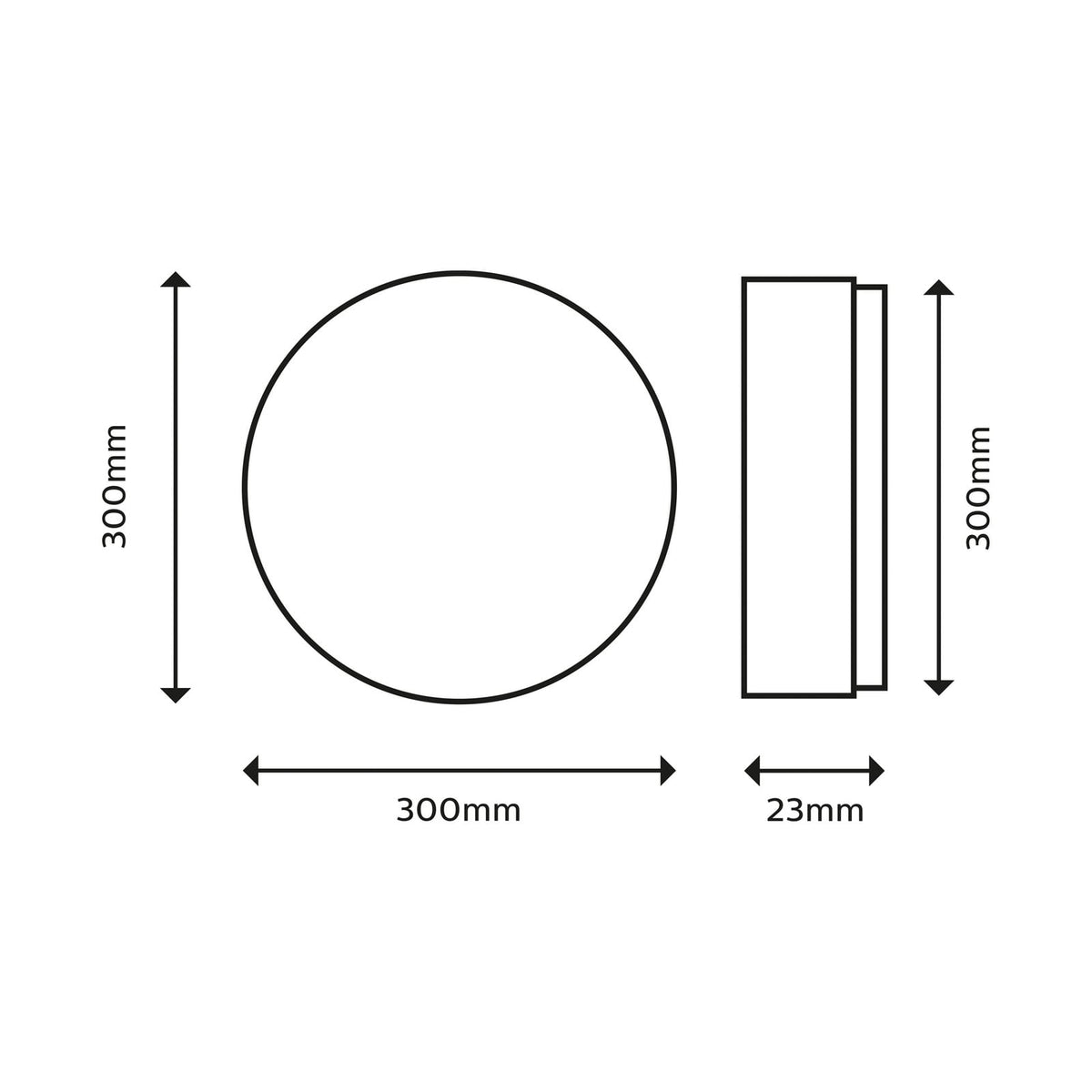 LED-taklampe SuperSlim dimbar hvit Ø29,5 cm IP44 18W Philips detalj