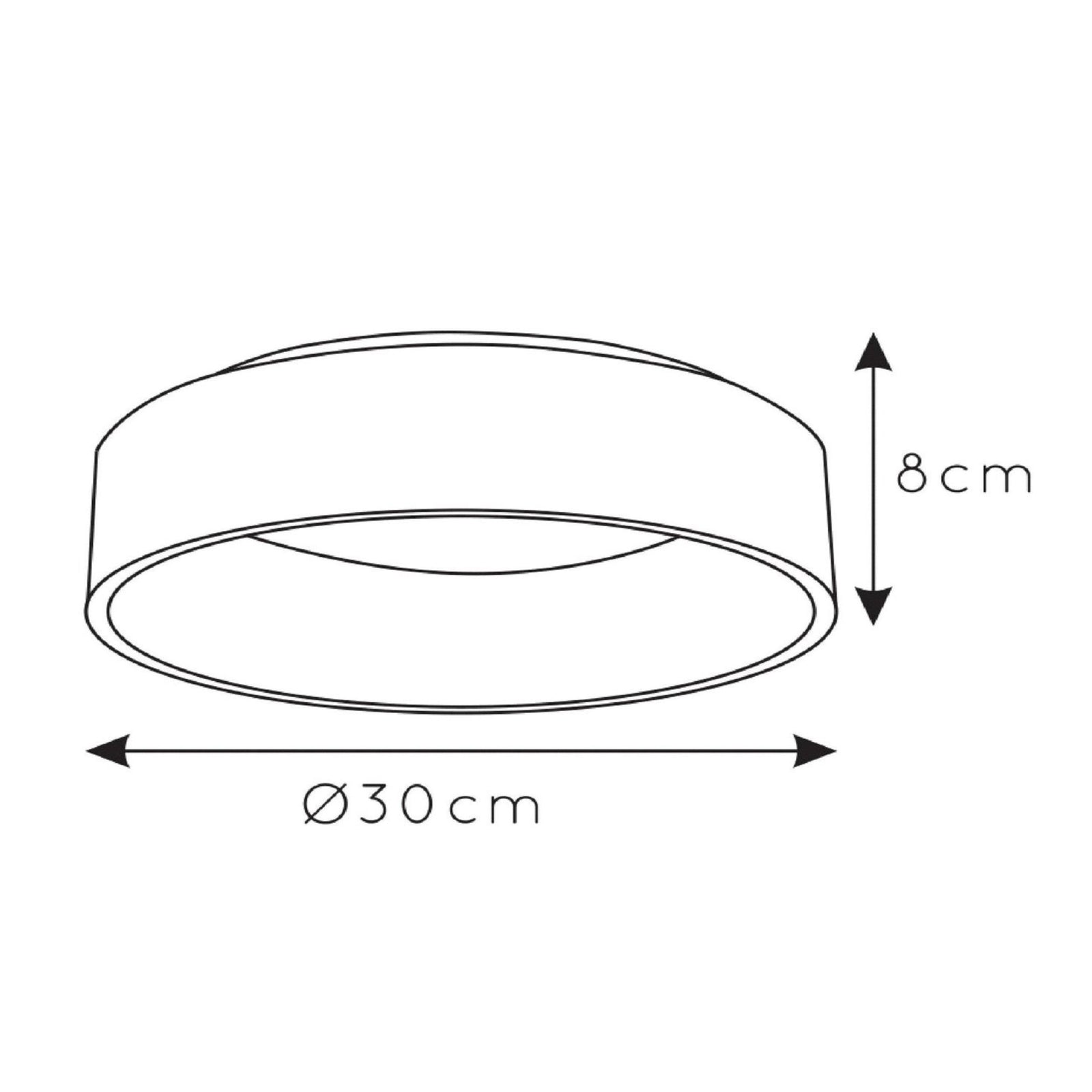 LED taklampe Talowe rund dimbar hvit Ø30 cm detalj