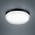 LED taklampe Tana svart stål og glass Ø28 cm IP44 fra Helestra for baderom og fuktige rom