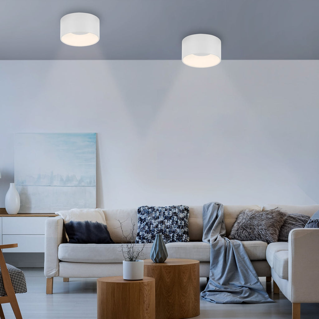 LED taklampe Tanika dimbar hvit bakside