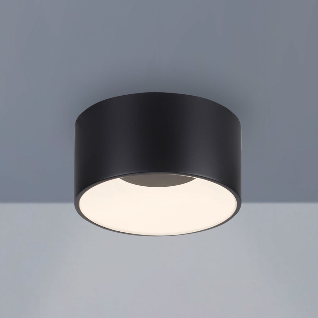 LED taklampe Tanika svart Ø16 cm 13W dimbar varmhvit forfra
