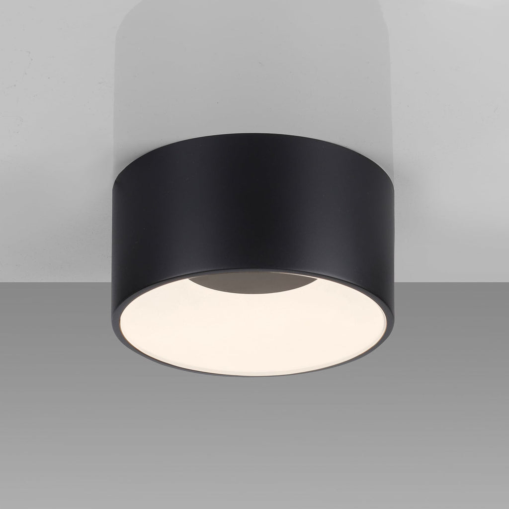 LED taklampe Tanika svart Ø16 cm 13W dimbar varmhvit nærbilde av lyskilde