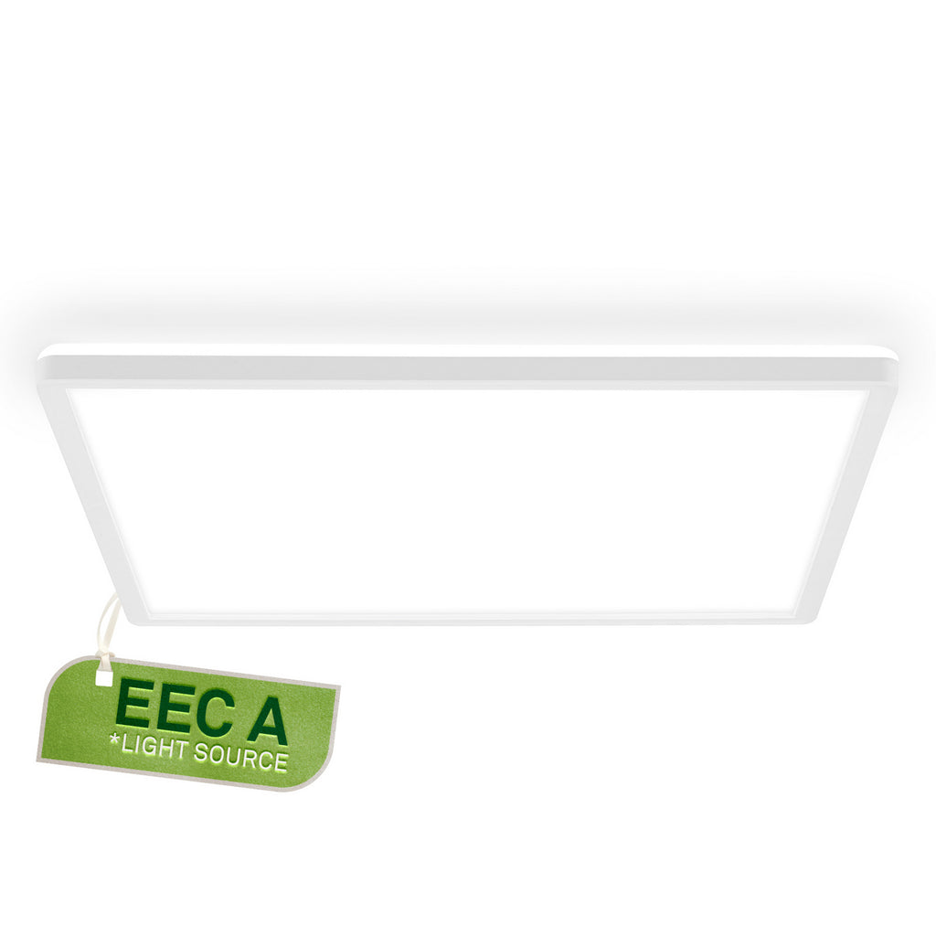 LED taklampe Tava A hvit plast 42x42 cm 14W nøytralhvit bakside