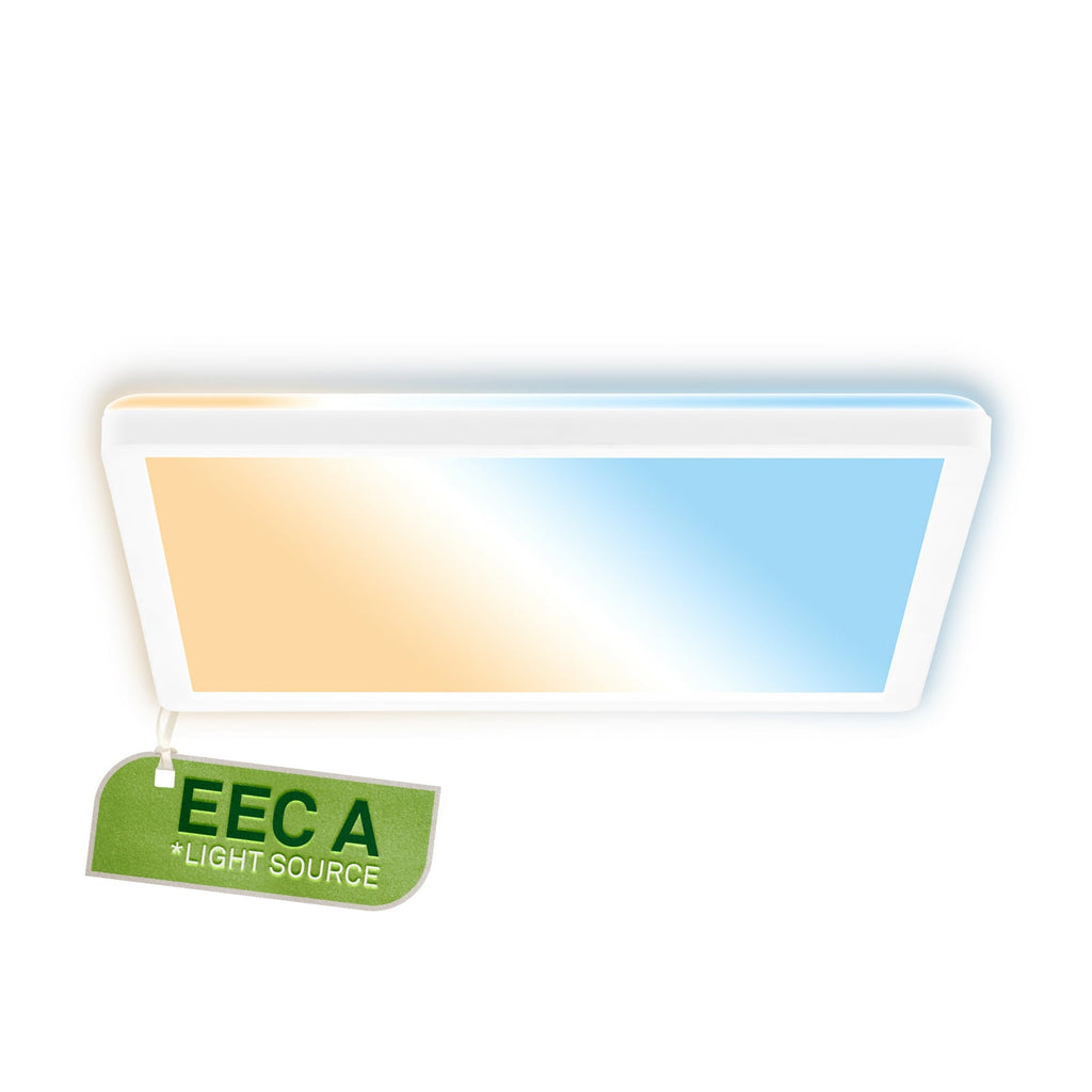 Bakside av LED-taklampe Tava A CCT dimbar 29x29 cm med fjernkontroll